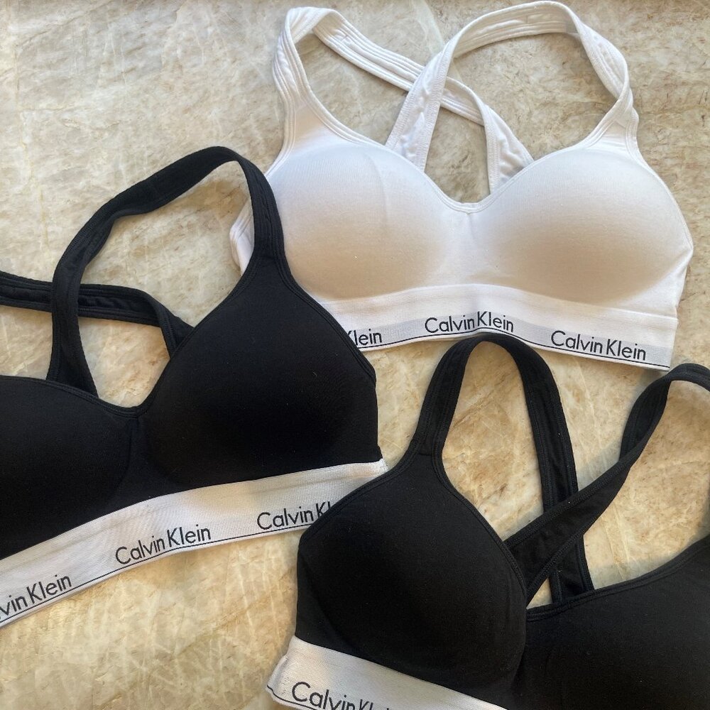 3 PACK OF CALVIN KLEIN PADDED BRA CROSS BACK SIZE MEDIUM